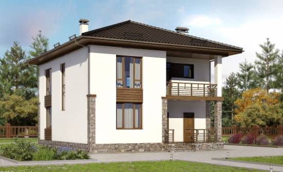 170-005-П Проект двухэтажного дома, бюджетный коттедж из пеноблока Буденновск | Проекты домов от House Expert