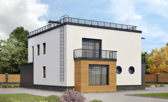 260-002-П Проект двухэтажного дома, гараж, уютный домик из газобетона Ставрополь | Проекты домов от House Expert
