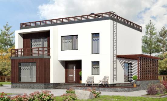 215-002-П Проект двухэтажного дома, средний коттедж из блока Зеленокумск | Проекты домов от House Expert