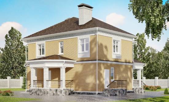 160-001-Л Проект двухэтажного дома, компактный домик из блока Невинномысск | Проекты домов от House Expert