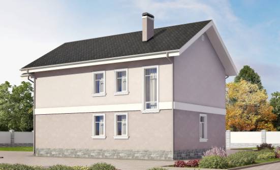 170-008-П Проект двухэтажного дома, доступный загородный дом из блока Светлоград | Проекты домов от House Expert