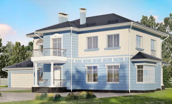 285-003-Л Проект двухэтажного дома, гараж, просторный коттедж из кирпича Ессентуки | Проекты домов от House Expert