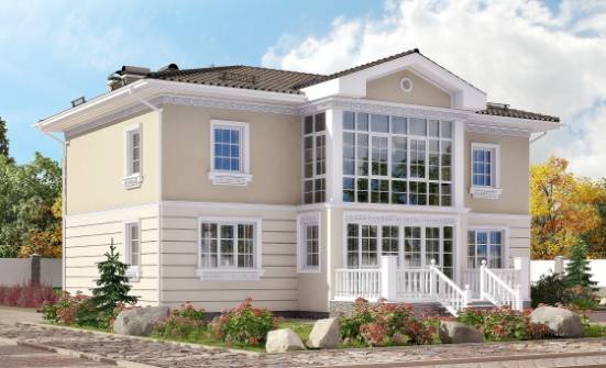 210-005-Л Проект двухэтажного дома, классический дом из керамзитобетонных блоков Зеленокумск | Проекты домов от House Expert