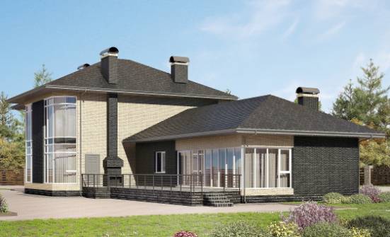 305-003-Л Проект двухэтажного дома, огромный домик из теплоблока Ставрополь | Проекты домов от House Expert
