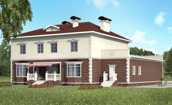 380-001-Л Проект двухэтажного дома, гараж, современный домик из кирпича Минеральные Воды | Проекты домов от House Expert