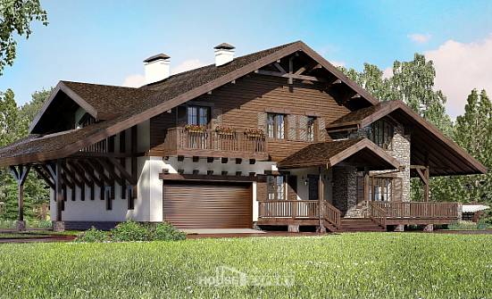 320-001-П Проект двухэтажного дома мансардный этаж, гараж, красивый коттедж из кирпича Невинномысск | Проекты домов от House Expert