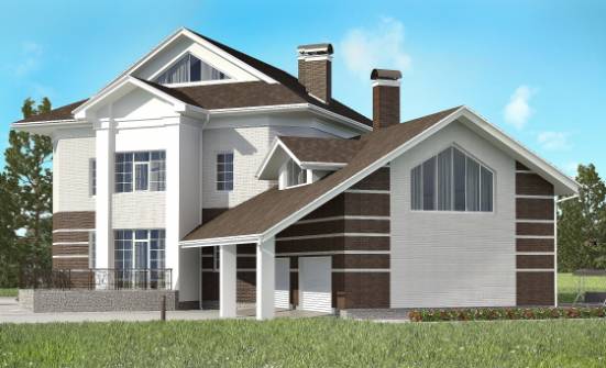 410-001-П Проект двухэтажного дома и гаражом, огромный дом из кирпича Невинномысск | Проекты домов от House Expert