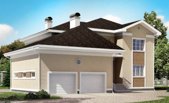 335-001-Л Проект двухэтажного дома, гараж, уютный загородный дом из кирпича Пятигорск | Проекты домов от House Expert