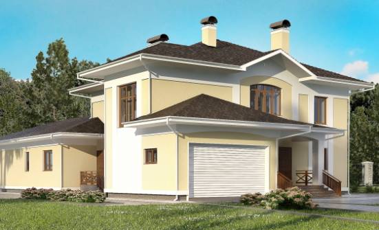 375-002-Л Проект двухэтажного дома и гаражом, классический загородный дом из кирпича Нефтекумск | Проекты домов от House Expert
