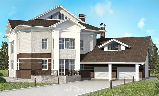 410-001-П Проект двухэтажного дома и гаражом, огромный дом из кирпича Невинномысск | Проекты домов от House Expert