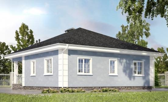 100-001-П Проект одноэтажного дома, бюджетный загородный дом из керамзитобетонных блоков Буденновск | Проекты одноэтажных домов от House Expert