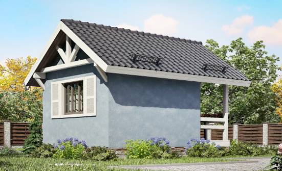 020-001-П Проект одноэтажного дома, простой дом из бревен Кисловодск | Проекты одноэтажных домов от House Expert