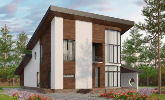 230-001-П Проект двухэтажного дома с мансардой, уютный загородный дом из кирпича Ессентуки | Проекты домов от House Expert