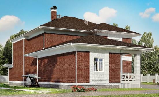 315-001-П Проект двухэтажного дома и гаражом, современный дом из кирпича Новоалександровск | Проекты домов от House Expert