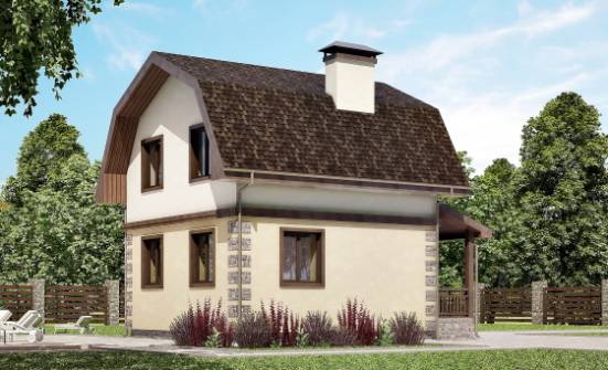 070-004-П Проект двухэтажного дома с мансардным этажом, уютный дом из теплоблока Железноводск | Проекты домов от House Expert