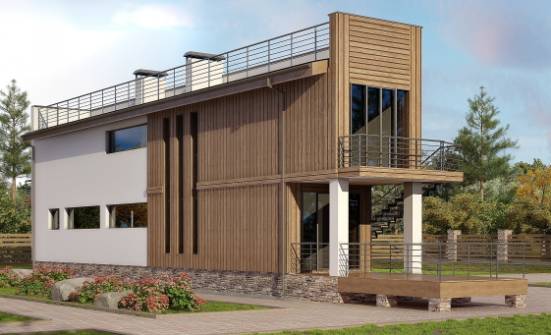 100-003-Л Проект двухэтажного дома, бюджетный домик из газобетона, Железноводск