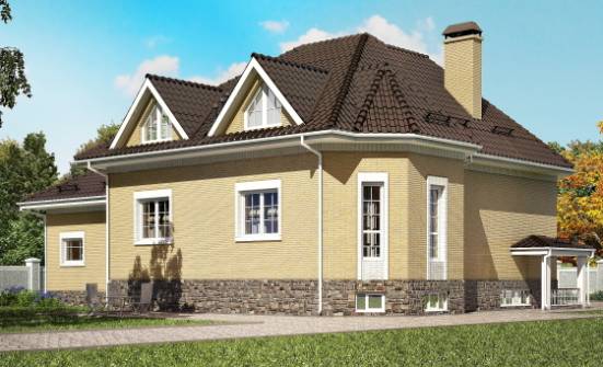 400-001-П Проект трехэтажного дома мансардный этаж и гаражом, просторный дом из арболита, Зеленокумск