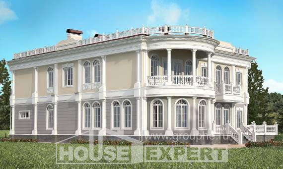 505-001-П Проект двухэтажного дома и гаражом, красивый домик из бризолита, Лермонтов