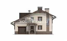 190-007-Л Проект двухэтажного дома мансардой и гаражом, средний домик из кирпича, Кисловодск