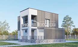 150-017-П Проект двухэтажного дома, классический загородный дом из бризолита, Георгиевск