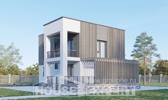 150-017-П Проект двухэтажного дома, компактный дом из пеноблока, Ставрополь