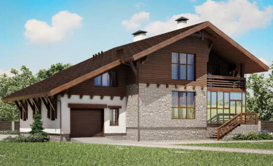 420-001-П Проект трехэтажного дома мансардой, гараж, уютный домик из кирпича, Георгиевск
