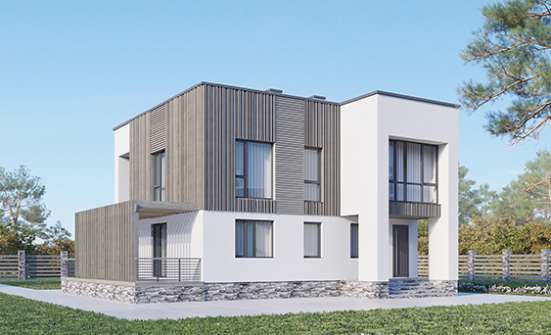 150-017-П Проект двухэтажного дома, красивый домик из бризолита, Ессентуки