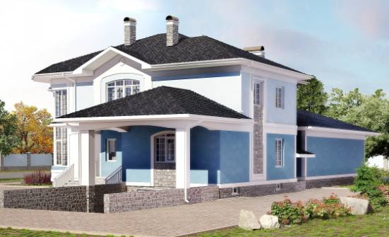 620-001-П Проект трехэтажного дома, гараж, современный загородный дом из поризованных блоков, Новоалександровск