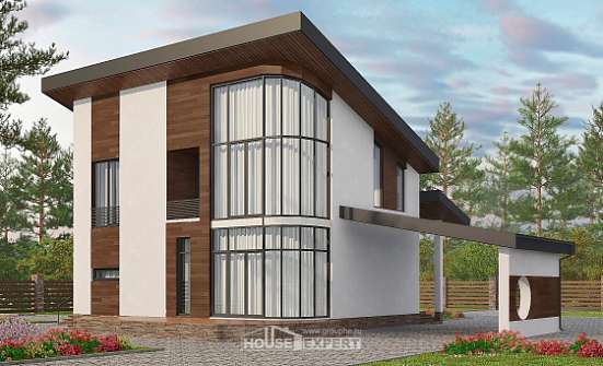 230-001-П Проект двухэтажного дома с мансардным этажом, простой загородный дом из кирпича, Невинномысск