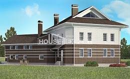 410-001-П Проект двухэтажного дома и гаражом, огромный домик из кирпича, Нефтекумск