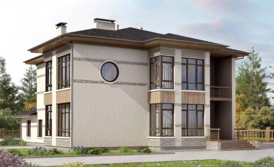 345-001-П Проект двухэтажного дома, уютный загородный дом из поризованных блоков, Ставрополь