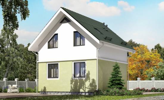 070-001-П Проект двухэтажного дома с мансардным этажом, крохотный загородный дом из арболита Новоалександровск | Проекты домов от House Expert