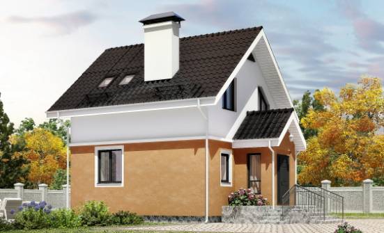 070-001-Л Проект двухэтажного дома мансардный этаж, маленький домик из керамзитобетонных блоков Георгиевск | Проекты домов от House Expert
