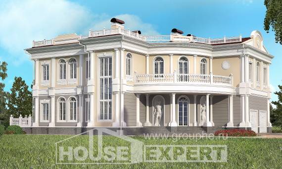 505-001-П Проект двухэтажного дома, гараж, классический домик из газосиликатных блоков, Светлоград