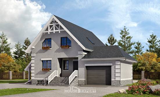 200-009-П Проект трехэтажного дома с мансардой, гараж, средний домик из арболита, Светлоград