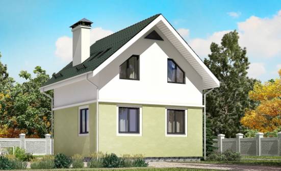 070-001-П Проект двухэтажного дома с мансардным этажом, крохотный загородный дом из арболита Новоалександровск | Проекты домов от House Expert